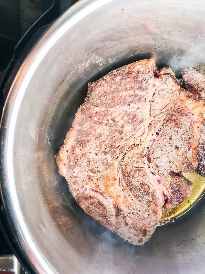 Seared chuck roast in instant pot