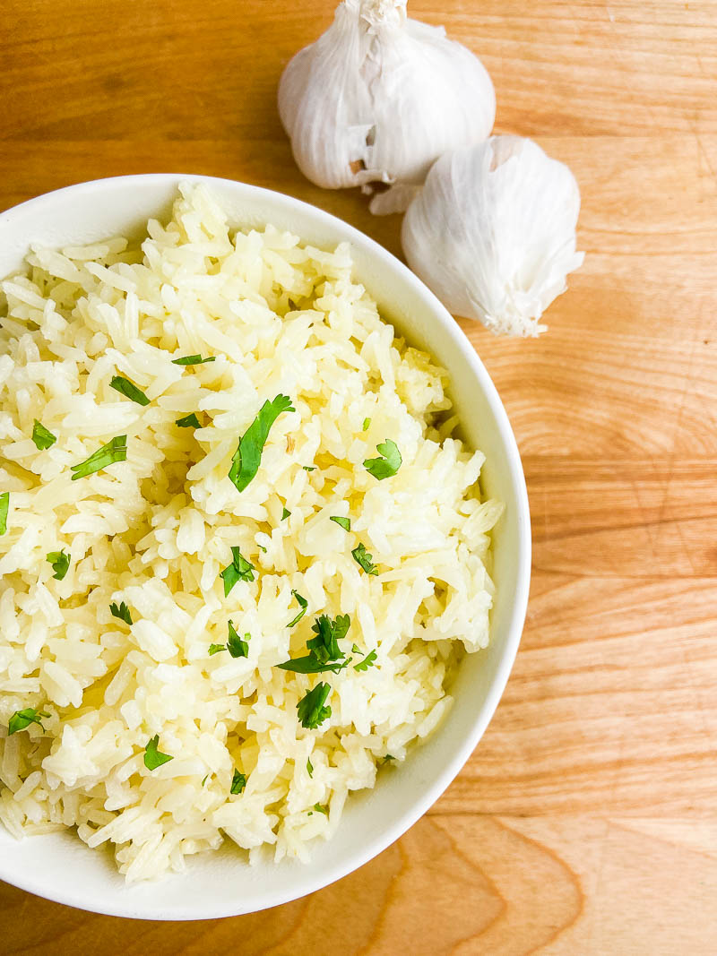 Buttery Garlic Yellow Rice