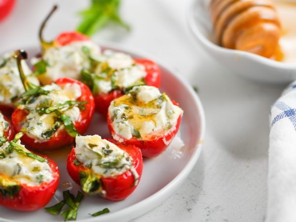 Goat Cheese Stuffed Cherry Bomb Peppers