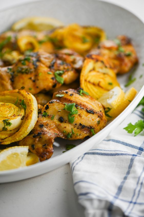 Grilled Curry Chicken Thighs