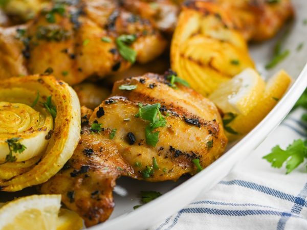 Grilled Curry Chicken Thighs