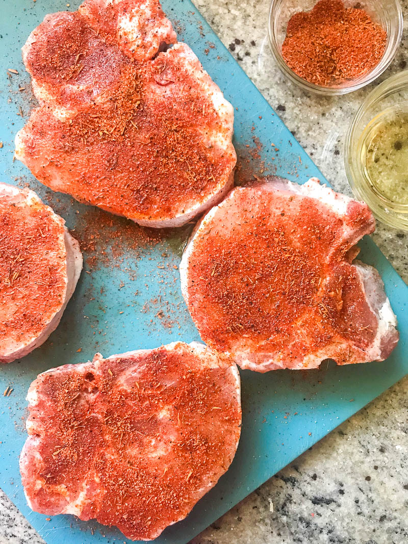With three ingredients, 30 minutes and a grill, you can get the juiciest grilled pork chops. They are easy, family friendly and perfect for your next grilling session. 