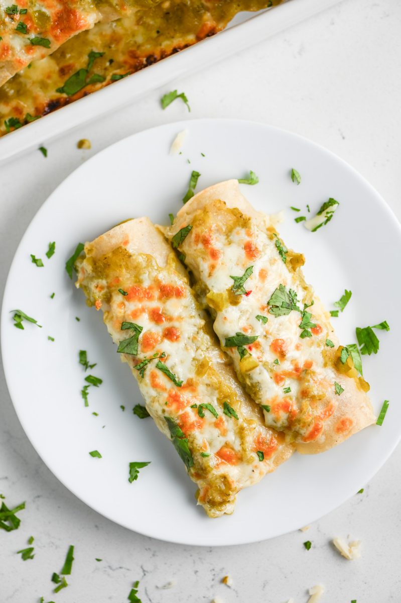 Hatch Chile and Bean Enchiladas