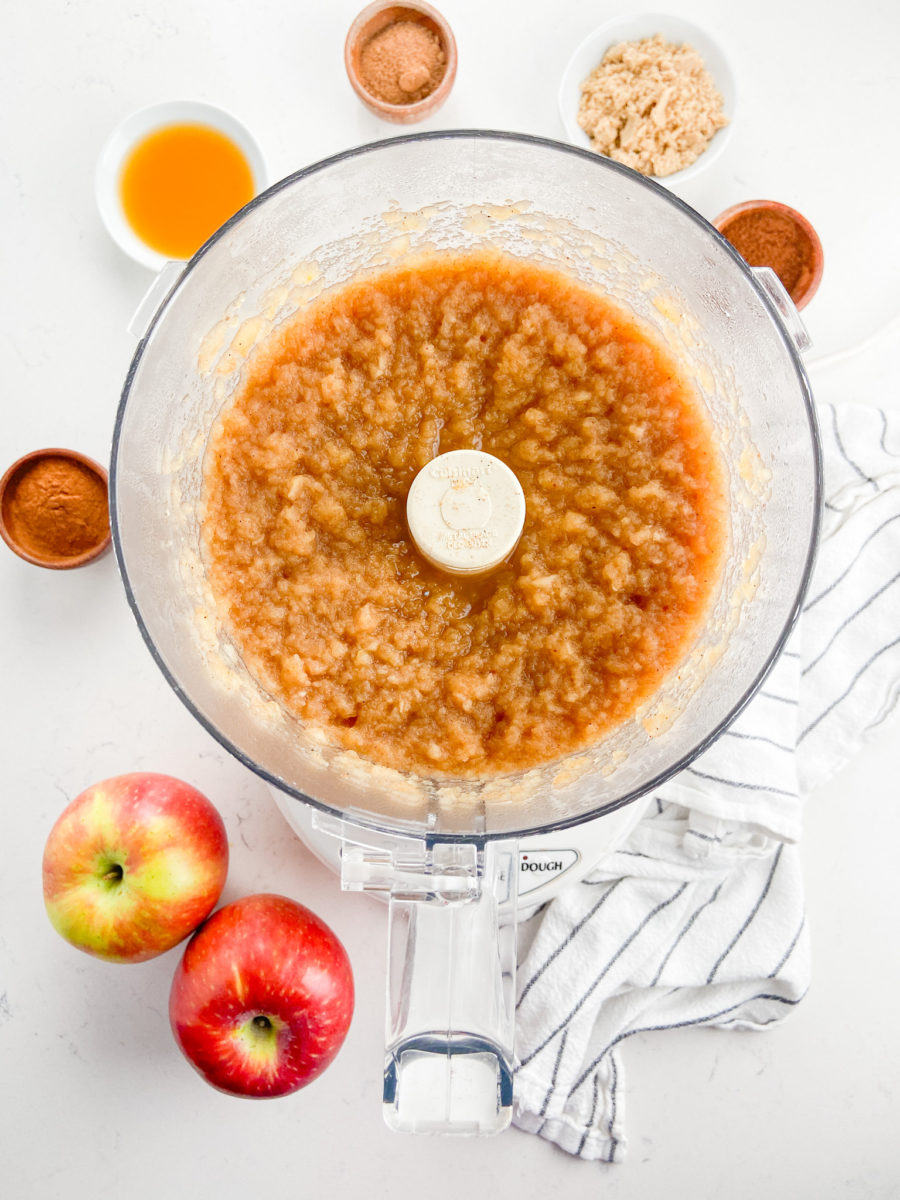 Applesauce in food processor. 