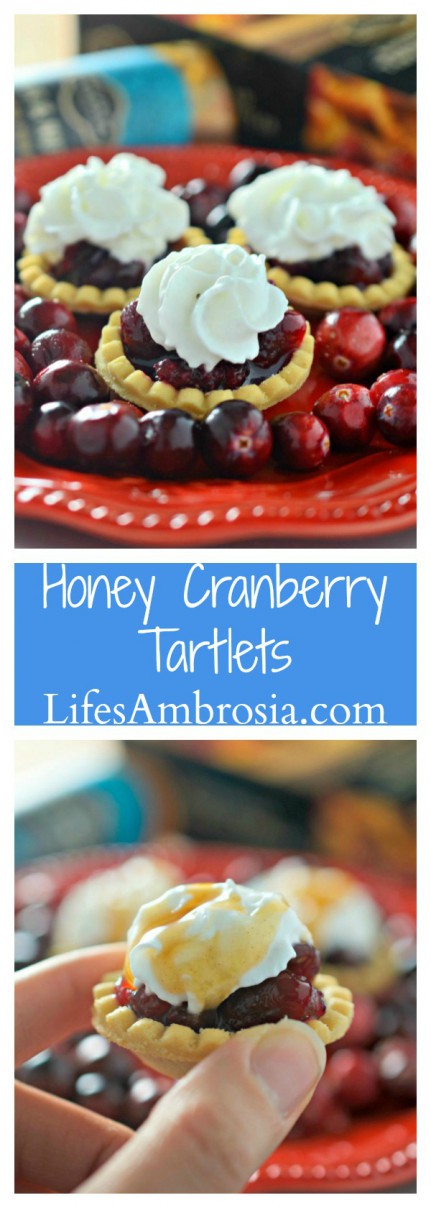 #ad Bite size and perfect for parties, these Honey Cranberry Tartlets should make an appearance at all of your holiday get togethers.