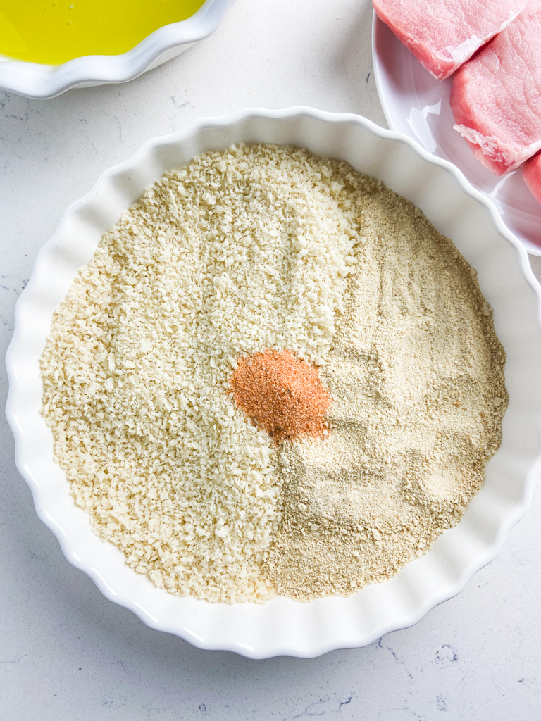 Overhead photo of seasoned bread crumbs. 