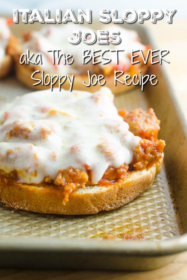 Easy Italian Sloppy Joes is the best sloppy joe recipe. Loaded with Italian sausage, bell peppers and provolone cheese. They are messy, savory, adult friendly, kid friendly and just plain good. 