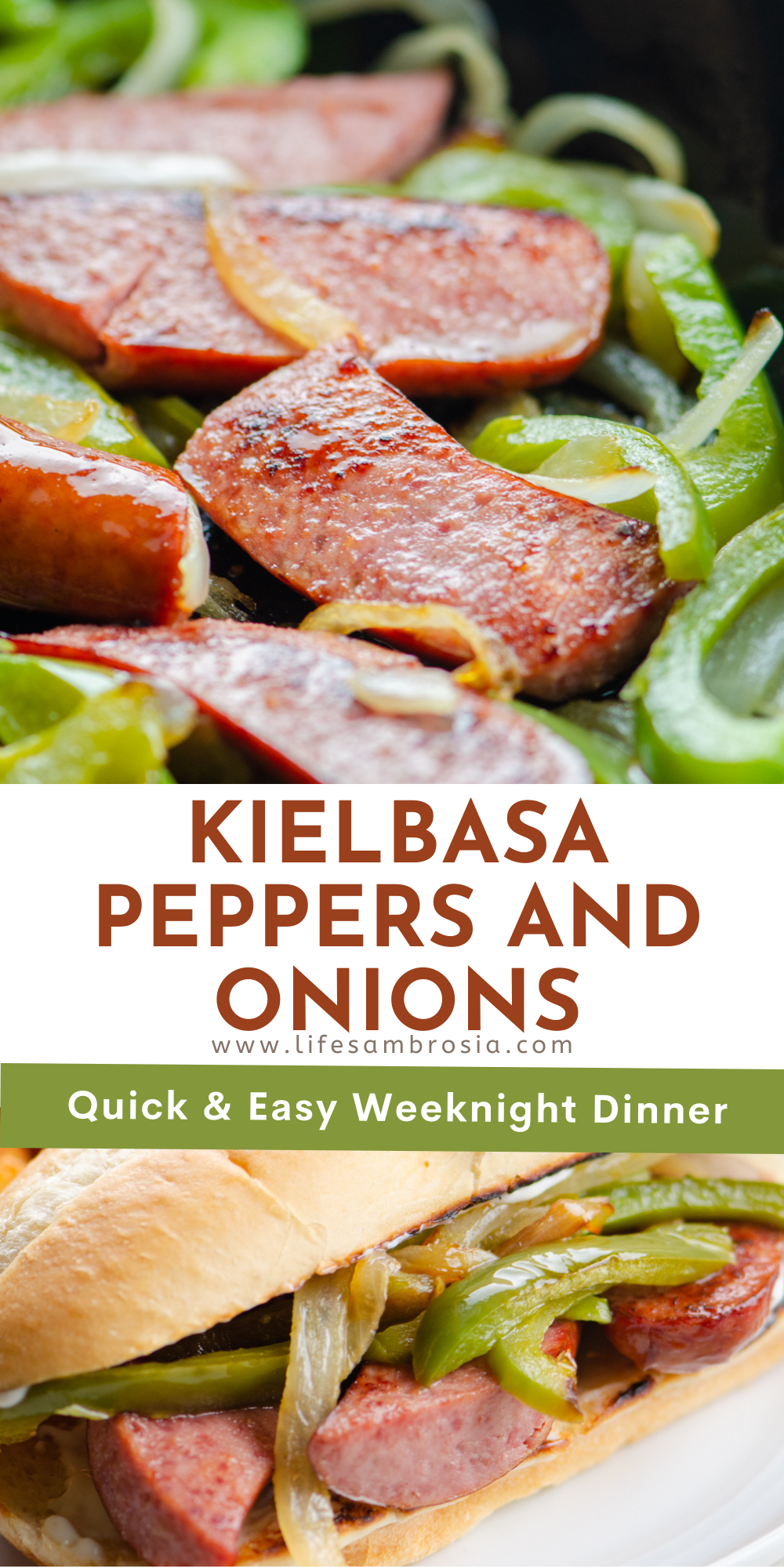 Kielbasa, Peppers and Onions Recipe Life's Ambrosia