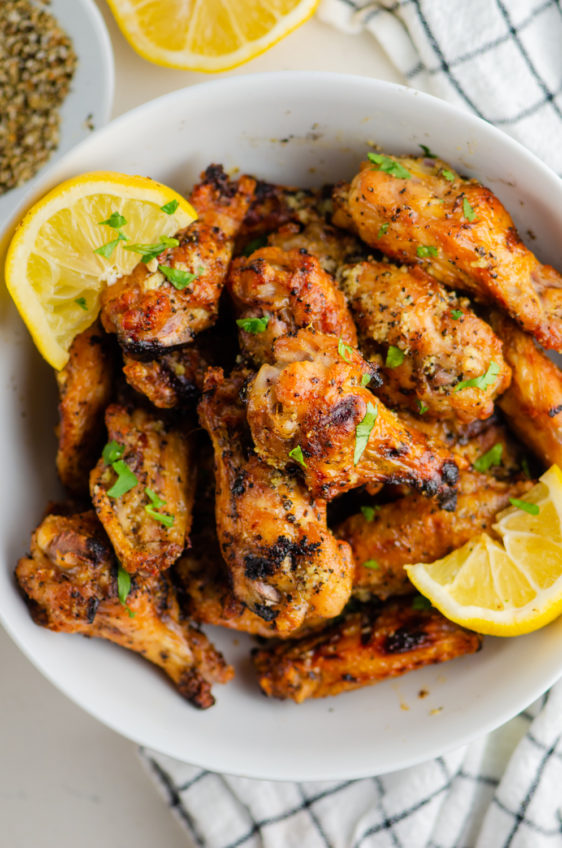 Grilled Lemon Pepper Chicken Wings Recipe | Life's Ambrosia