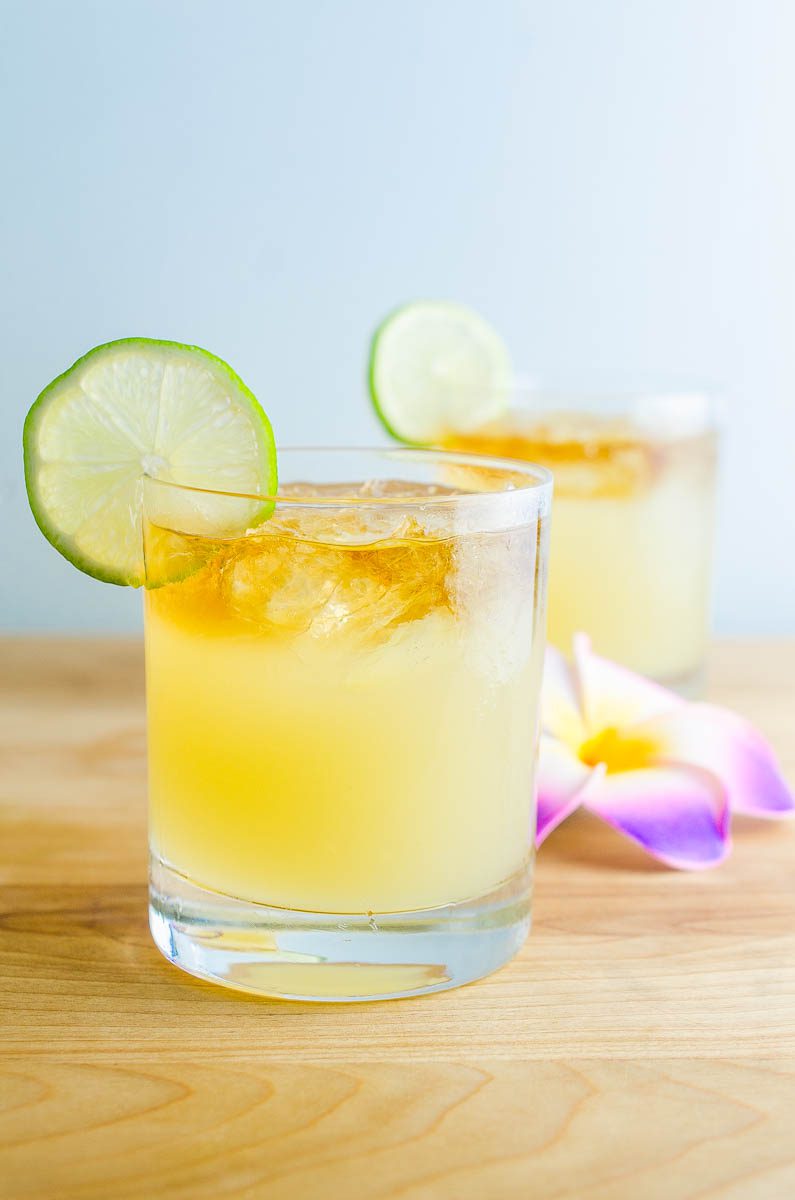 A classic Mai Tai Cocktail with 3 different kinds of rum, lime juice, almond and simple syrup. One sip and you'll feel like you're oceanside in Hawaii. Well, almost. 