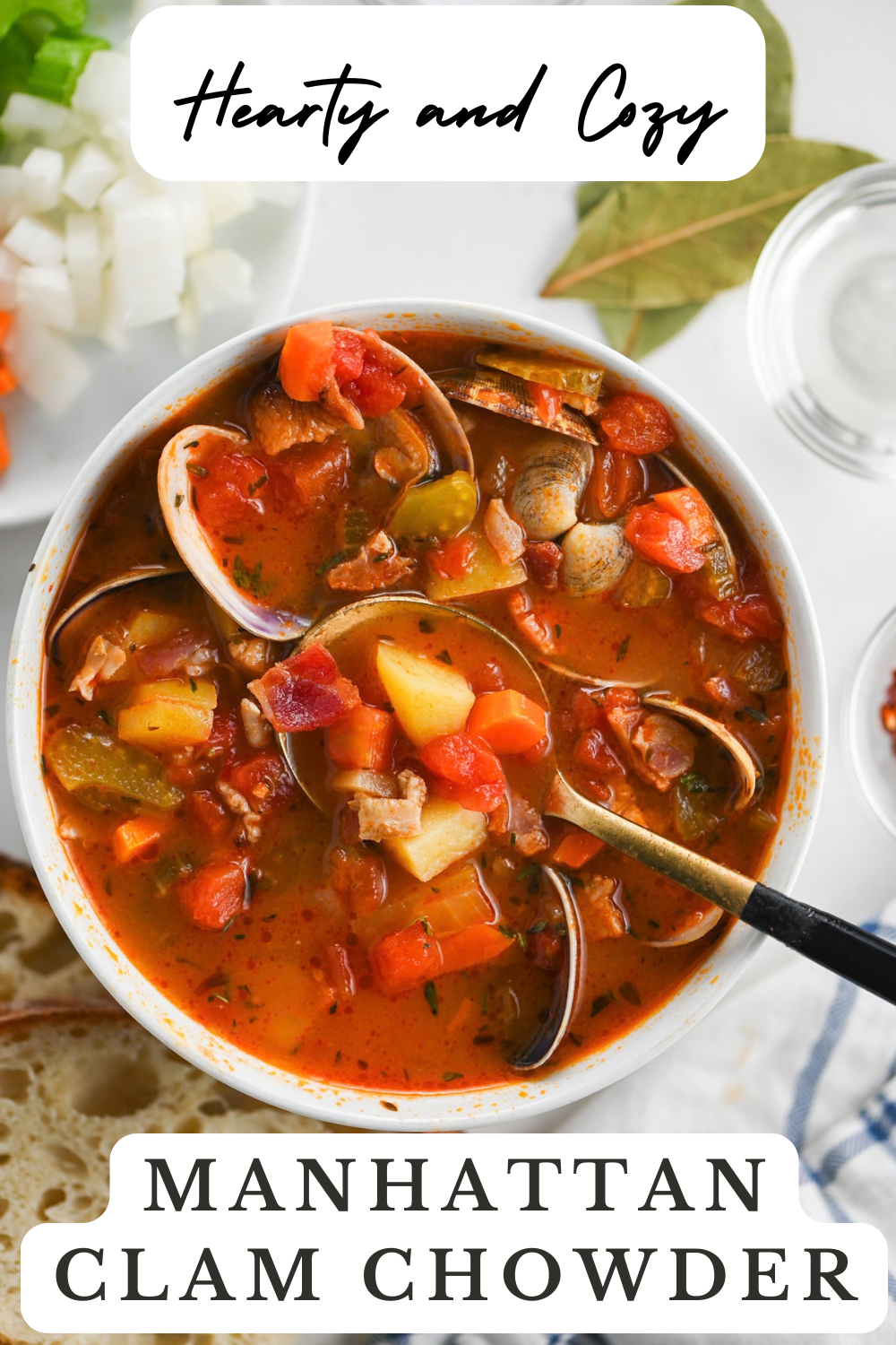 Manhattan Clam Chowder — Pin this recipe