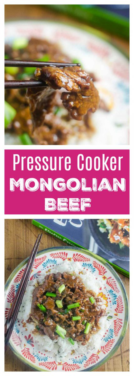 Pressure Cooker Mongolian Beef is tender, full of flavor and can be made in a flash. It is a must make for pressure cooker users!