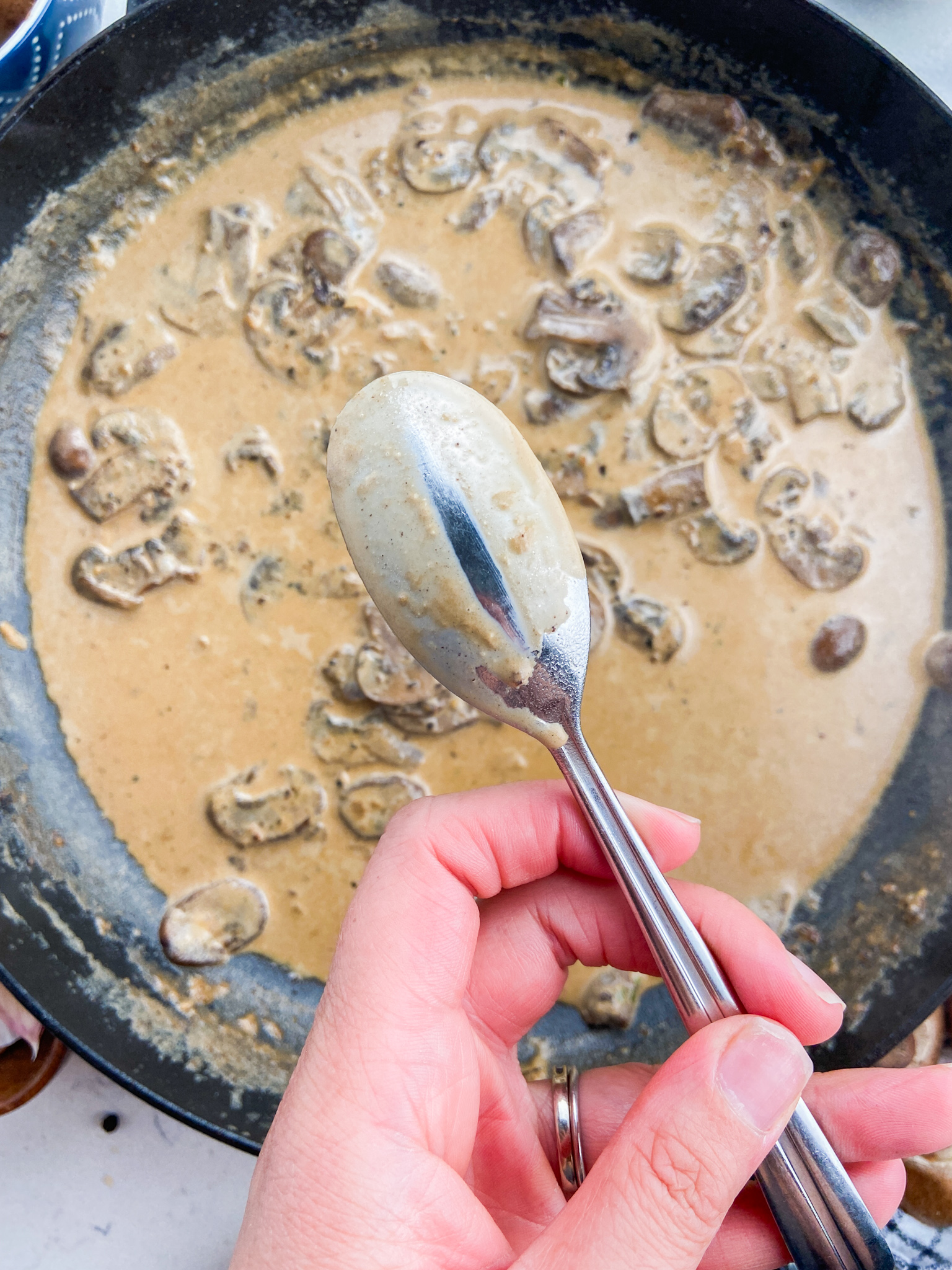 Peppercorn Sirloin Steak with Mushroom Sauce | Life's Ambrosia