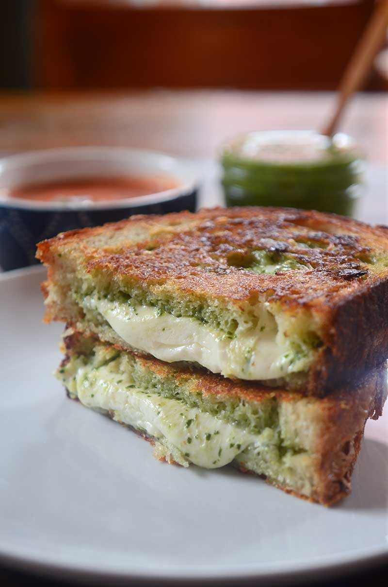 Pesto Mozzarella Grilled Cheese Life's Ambrosia