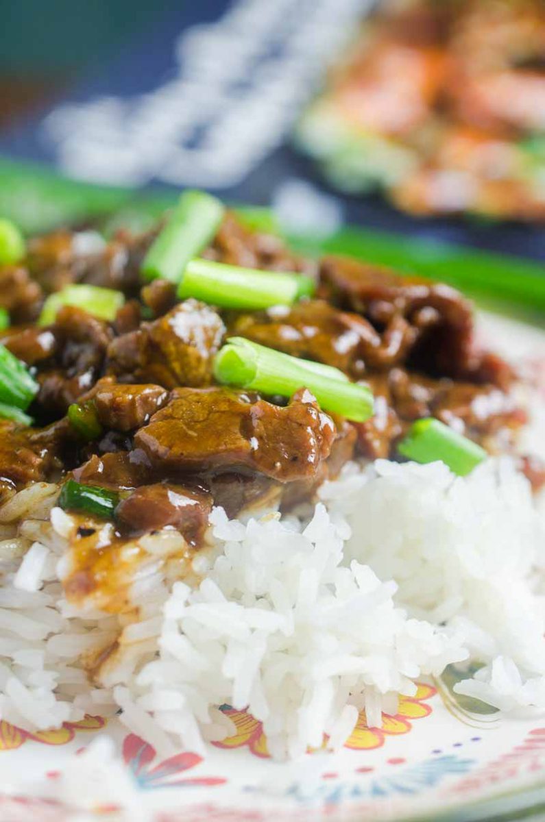 Pressure Cooker Mongolian Beef is tender, full of flavor and can be made in a flash. It is a must make for pressure cooker users!