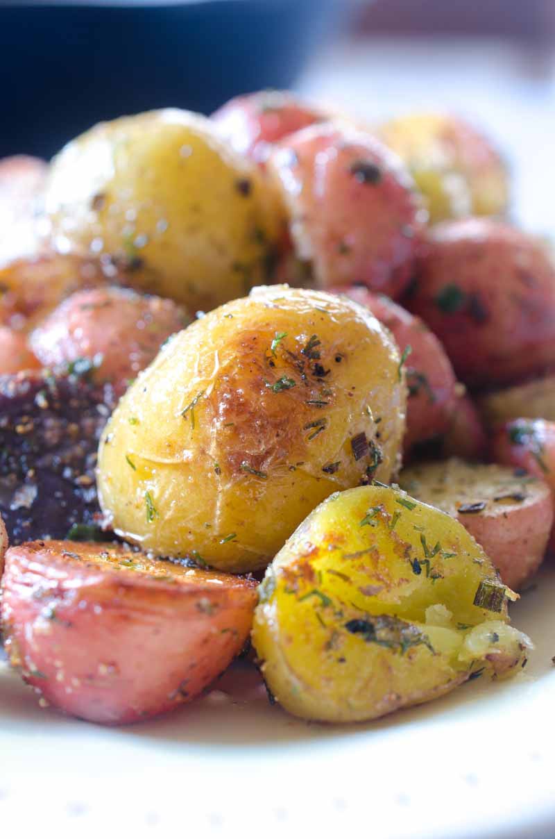 Pressure Cooker Potatoes are fluffy and tender on the inside and browned and crispy on the outside and tossed with herbs. You'll be obsessed!