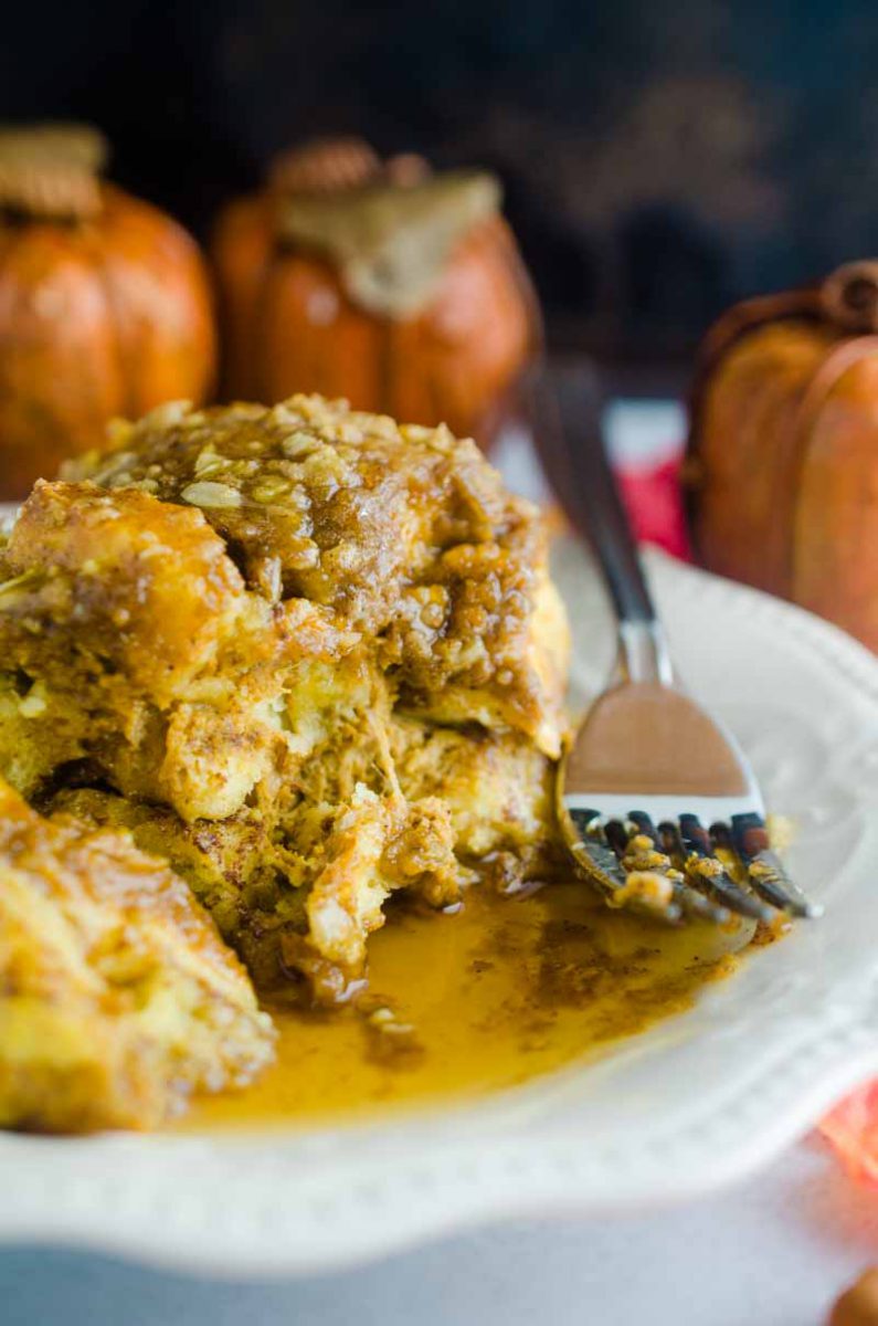 This Pumpkin French Toast Casserole just screams fall Sunday morning. The use of prepackaged cinnamon rolls makes it a snap to put together too! 