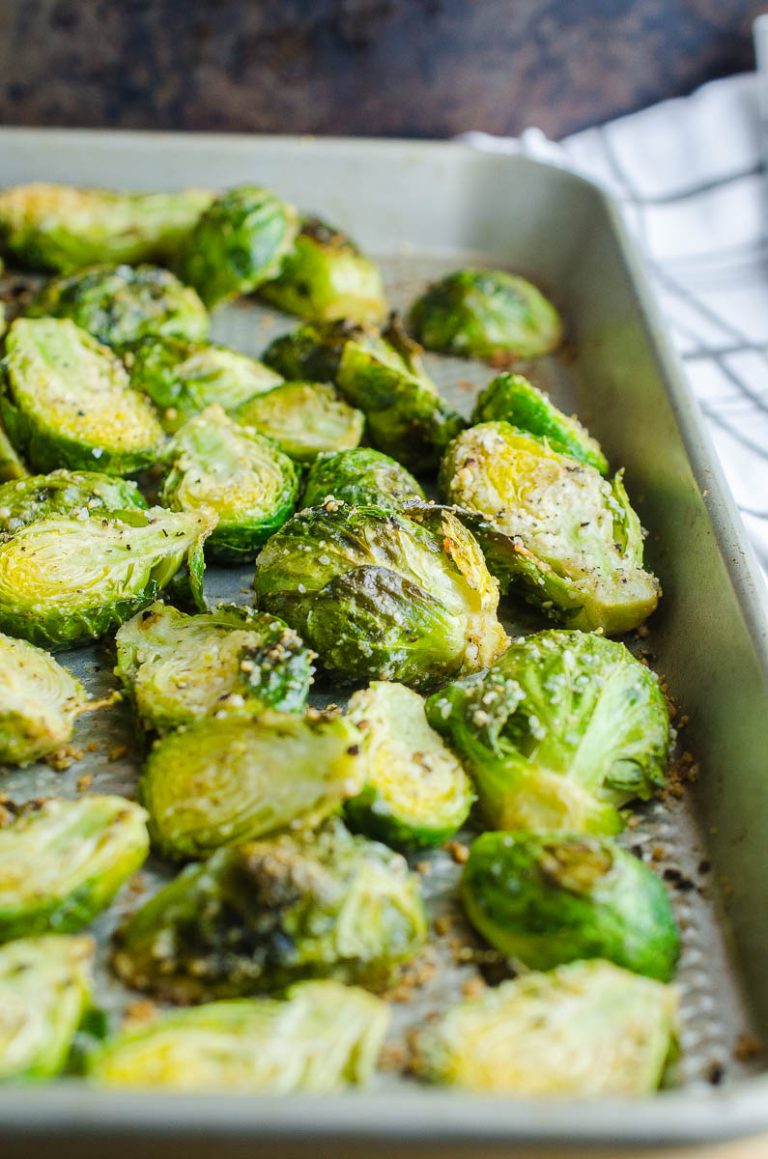 Roasted Brussel Sprouts with Parmesan Recipe Life's Ambrosia