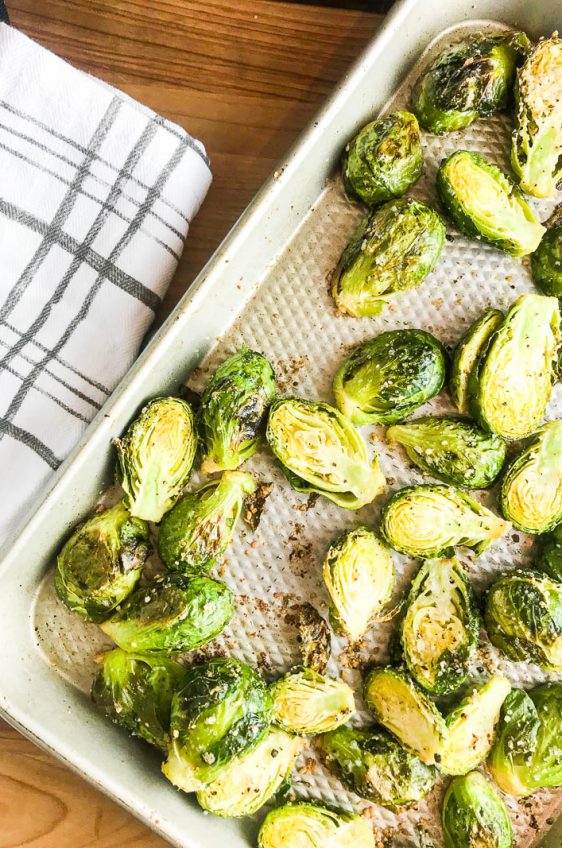 Roasted Brussel Sprouts with Parmesan