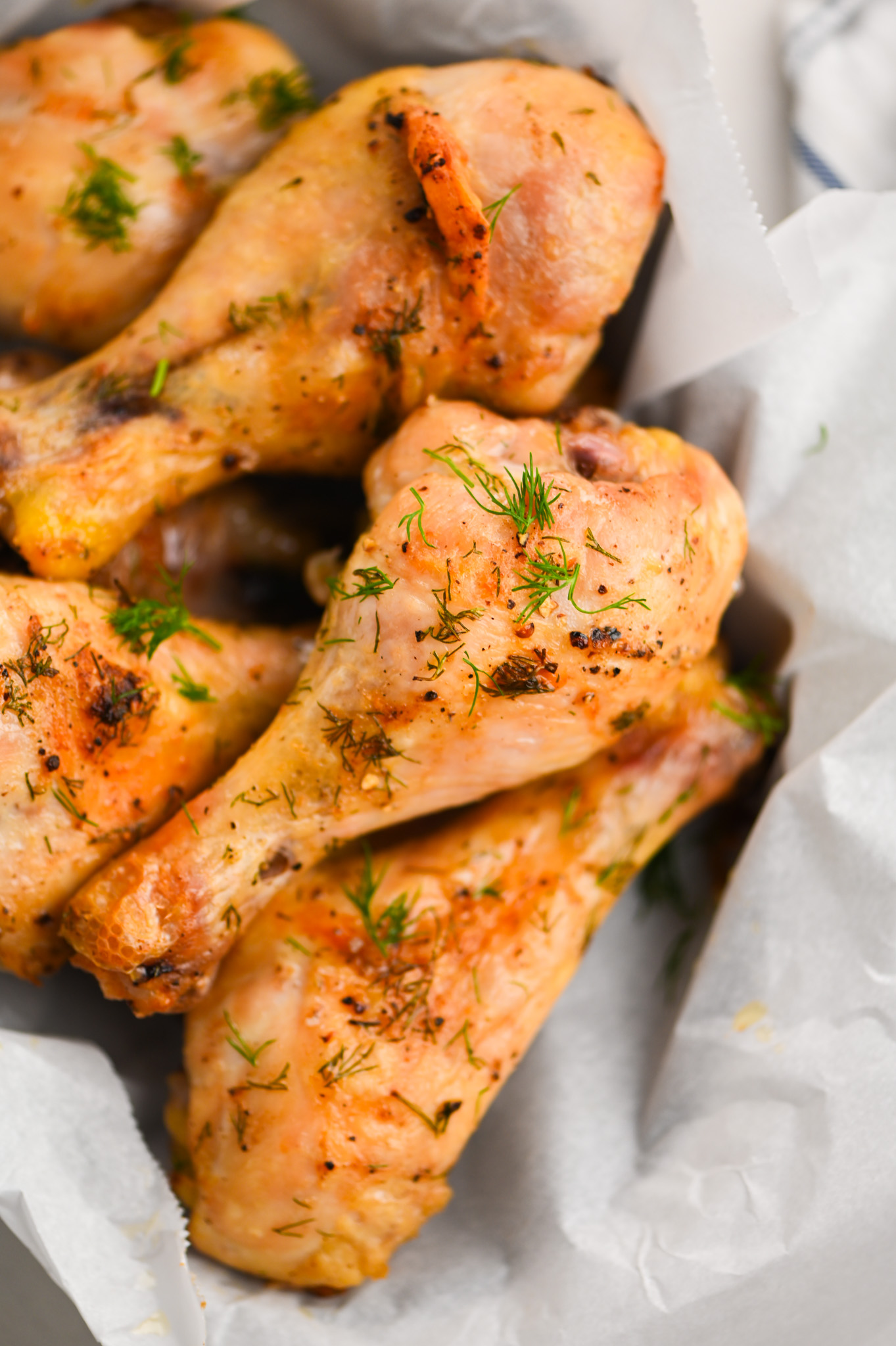 Roasted Chicken Drumsticks with Dill