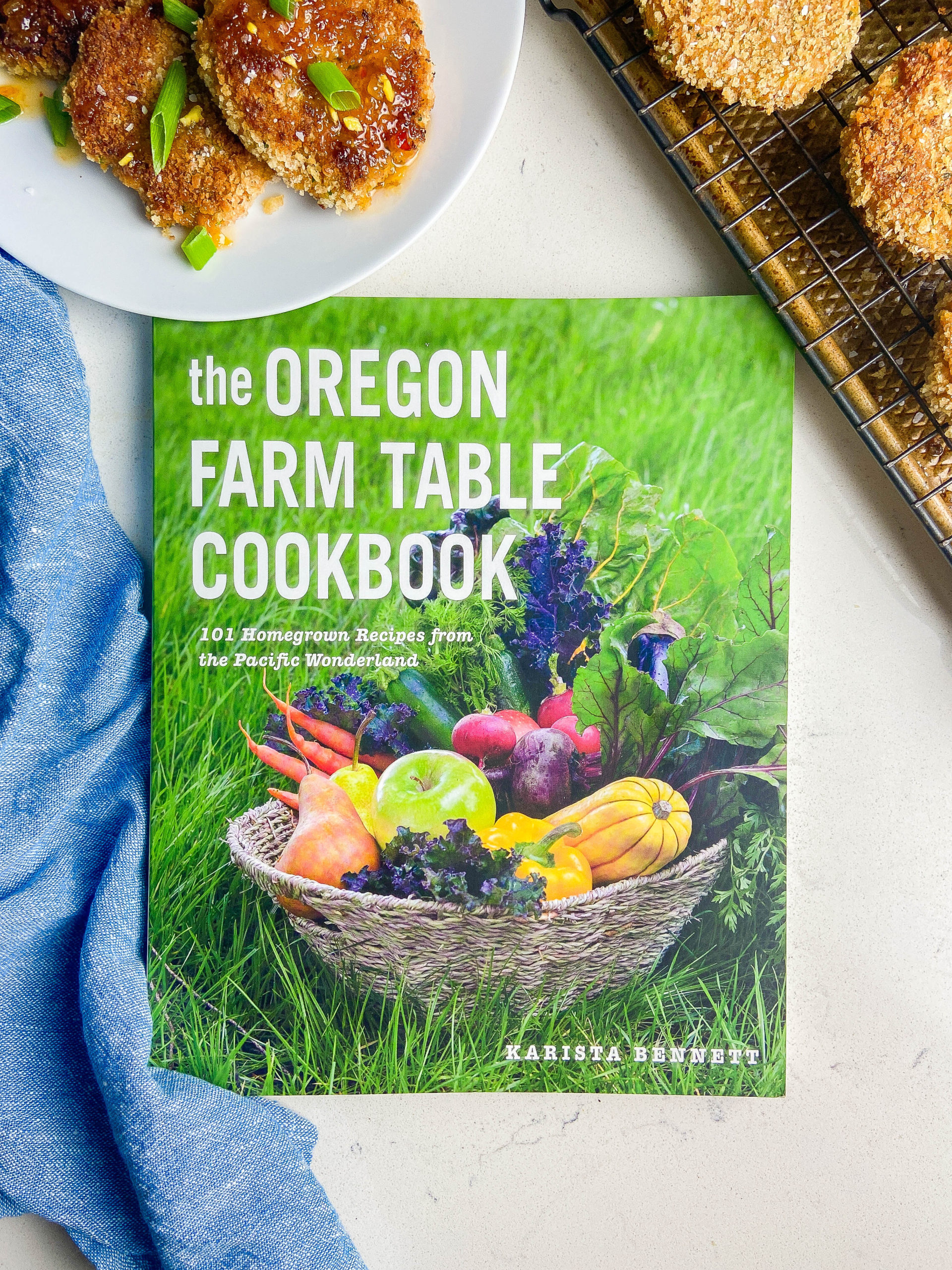 Overhead photo of Oregon Farm Table Cookbook