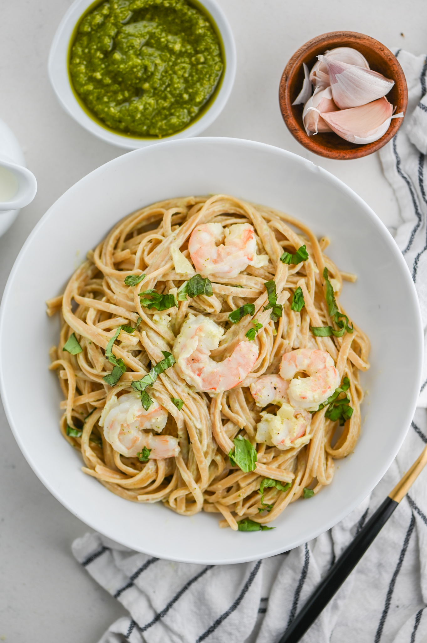 Shrimp Pesto Pasta