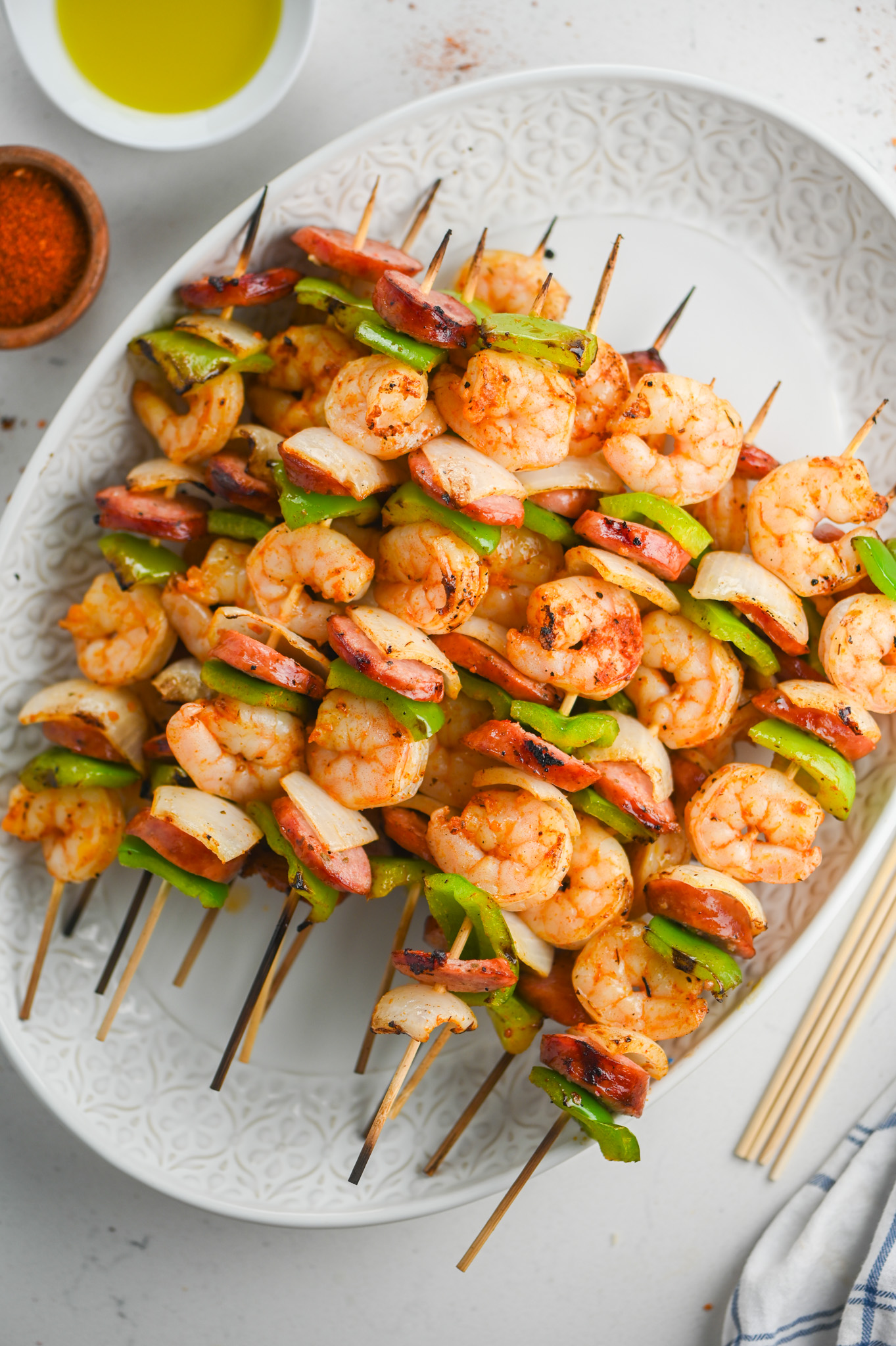 Shrimp and sausage skewers discount