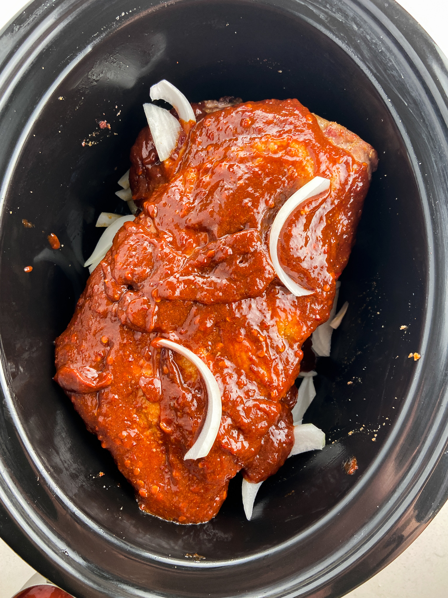 Slow Cooker Pork Ribs with Honey Chipotle BBQ Sauce Life's Ambrosia