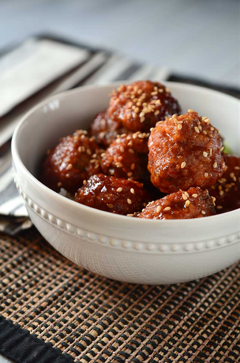 Slow Cooker Sweet Thai Chili Meatballs