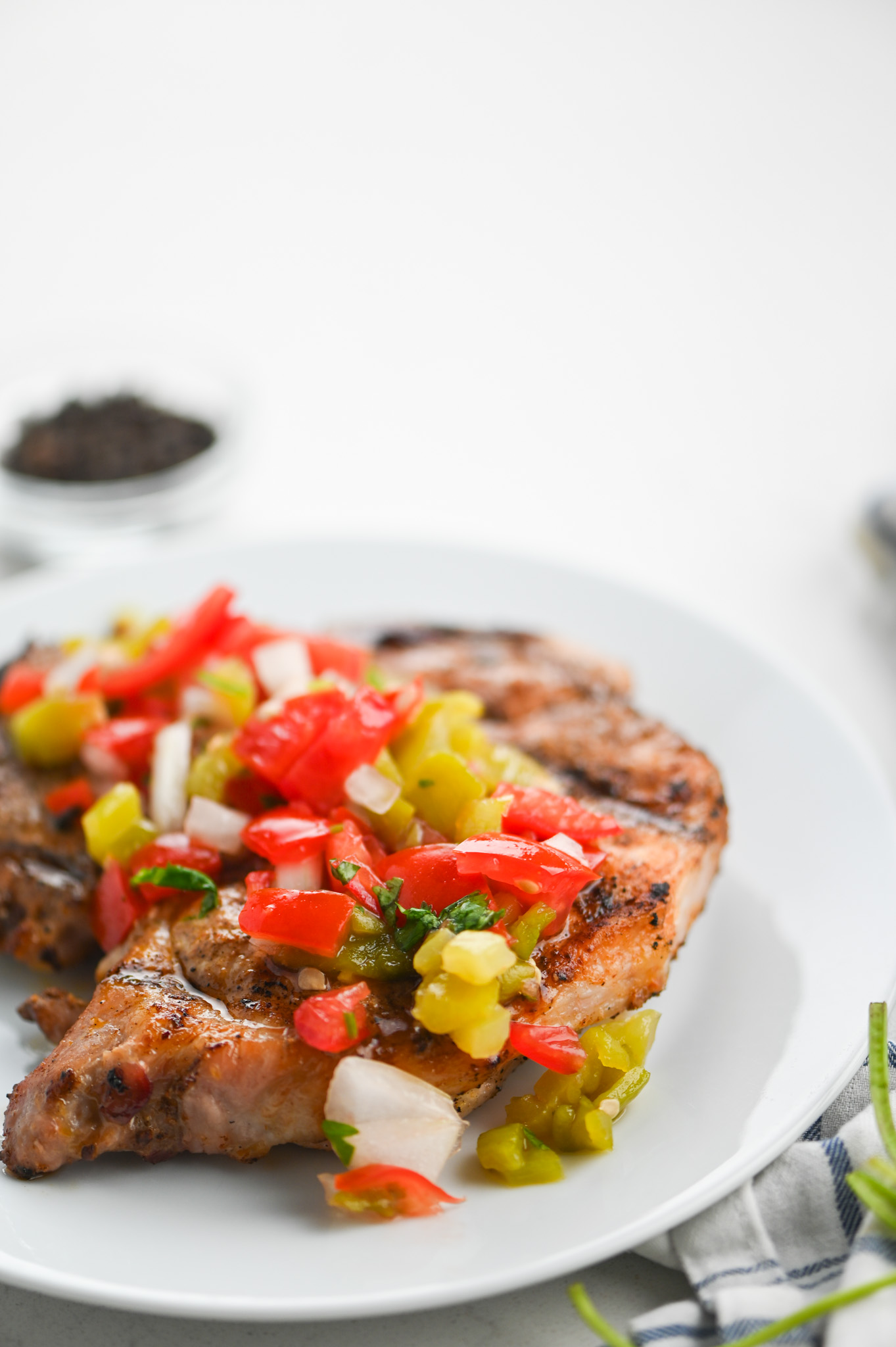 Southwestern Pork Chops with Hatch Chile Pico de Gallo