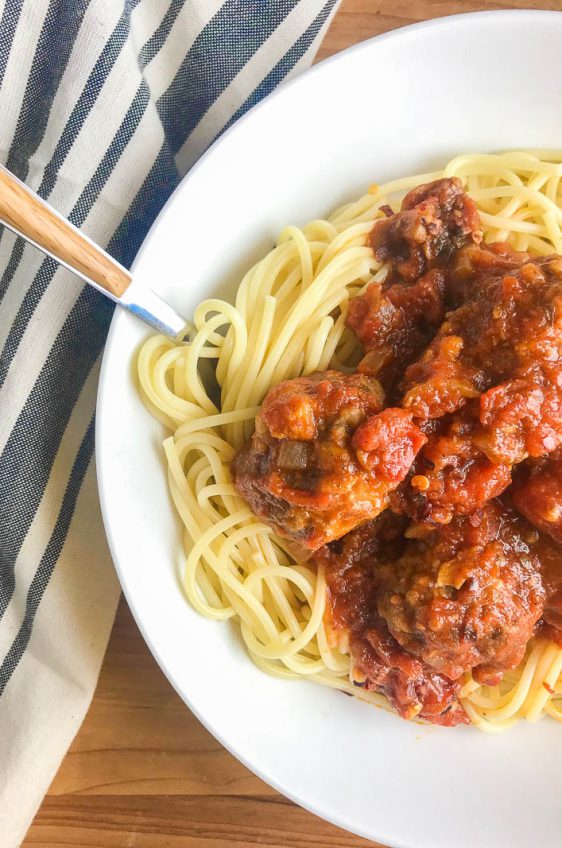 Spaghetti and Meatballs is a comfort food classic and the ultimate family friendly food. With this spaghetti and meatballs recipe learn how to make tender, juicy meatballs and finish them in a savory homemade marinara sauce. 