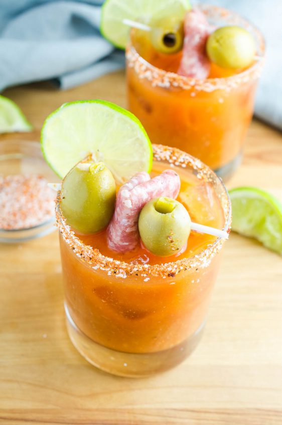 A Spicy Bloody Mary Cocktail is the perfect cocktail for brunch or any time of day. This is a cocktail spicy food lovers will adore!