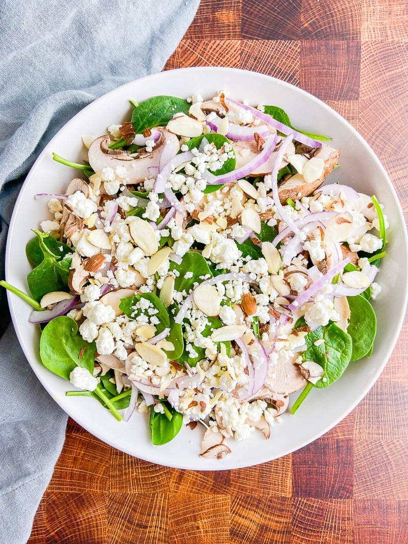 Spinach Salad with Dijon Vinaigrette Dressing
