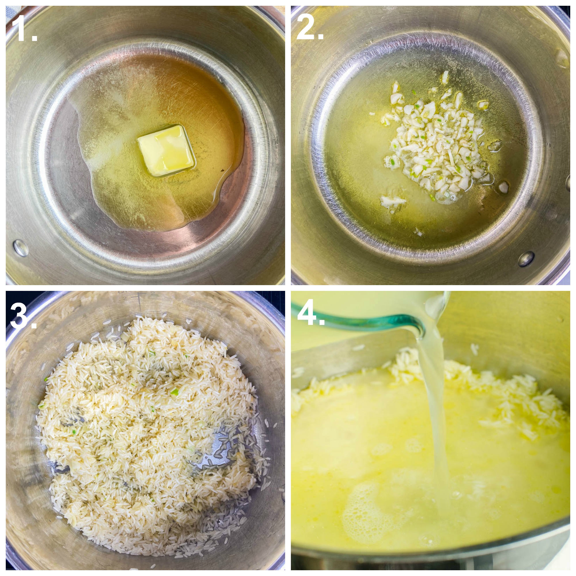 Step by Step Photos for how to make garlic rice. 