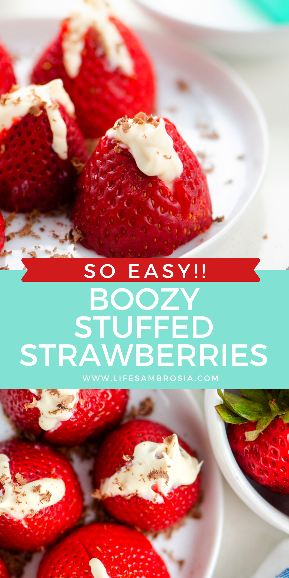 Boozy Stuffed Strawberries Life's Ambrosia