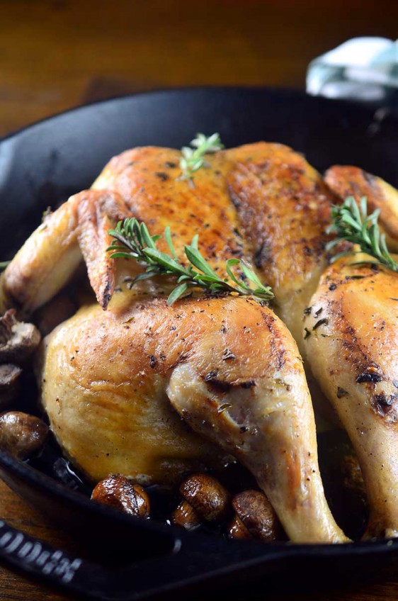 Learn how to spatchcock a chicken and make this Summer Savory Spatchcocked Chicken recipe!
