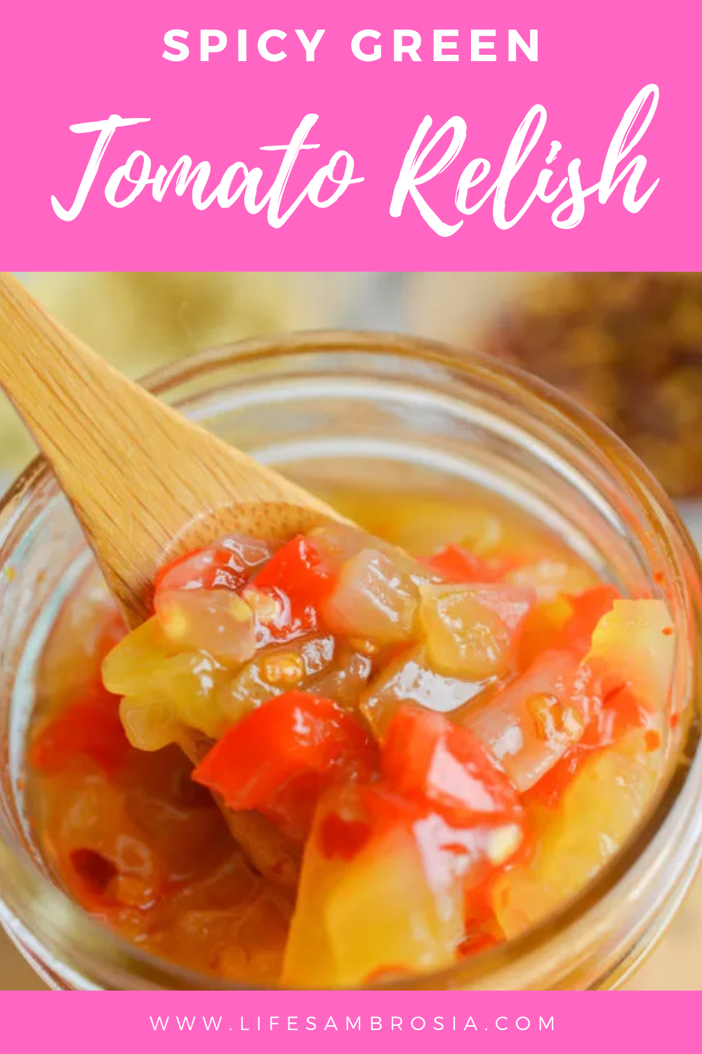 Spicy Green Tomato Relish Life's Ambrosia