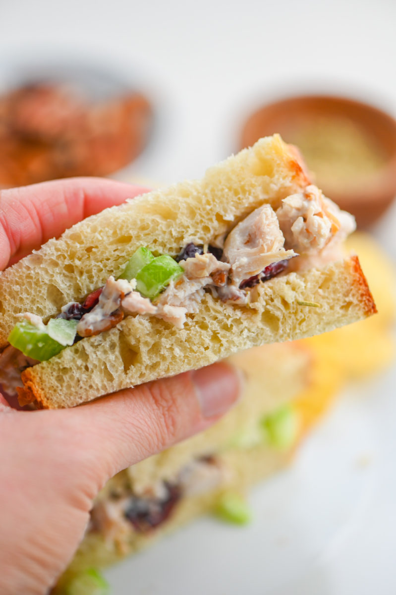 A turkey salad sandwich. 