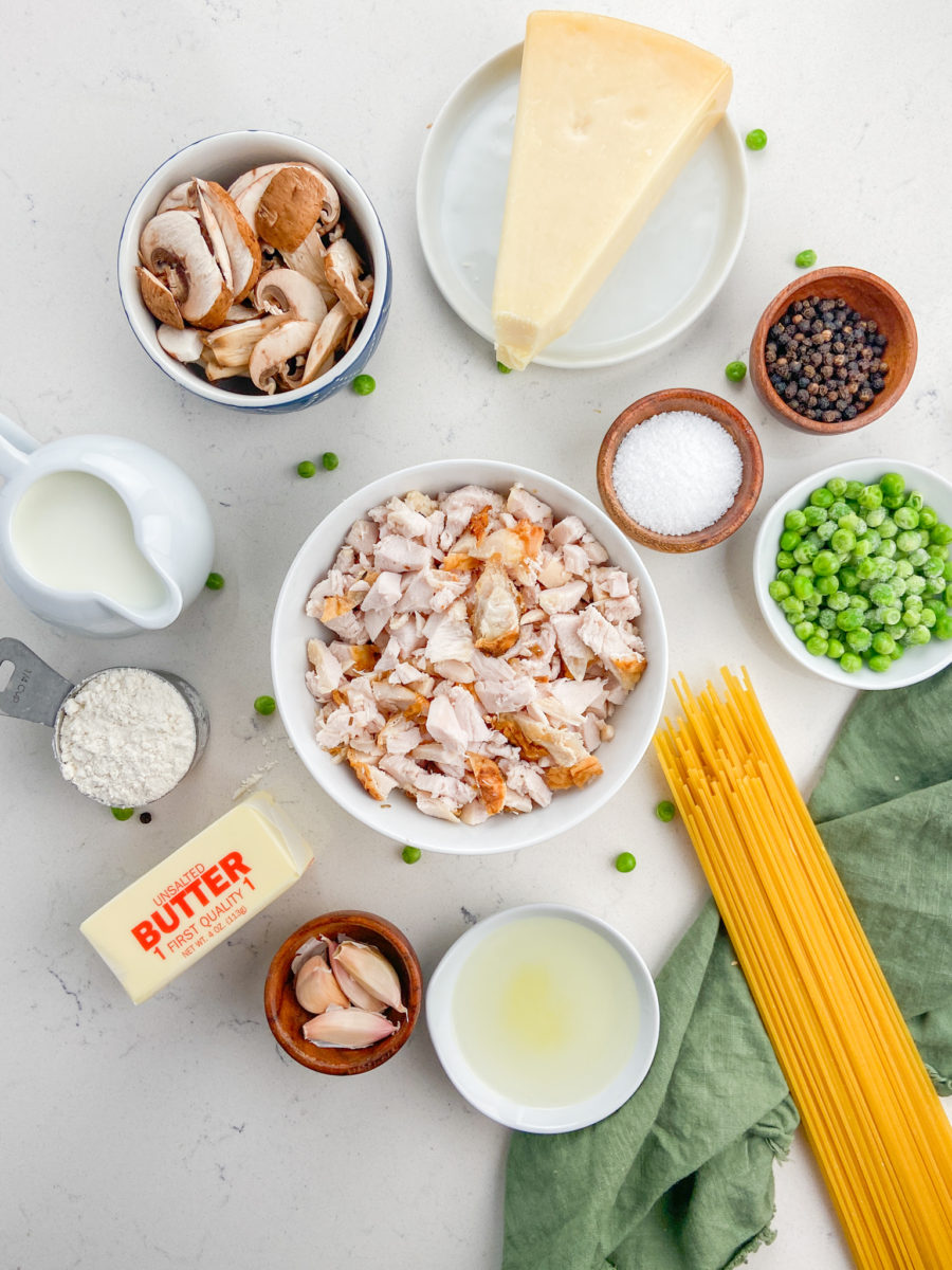 Turkey tetrazzini ingredients. 