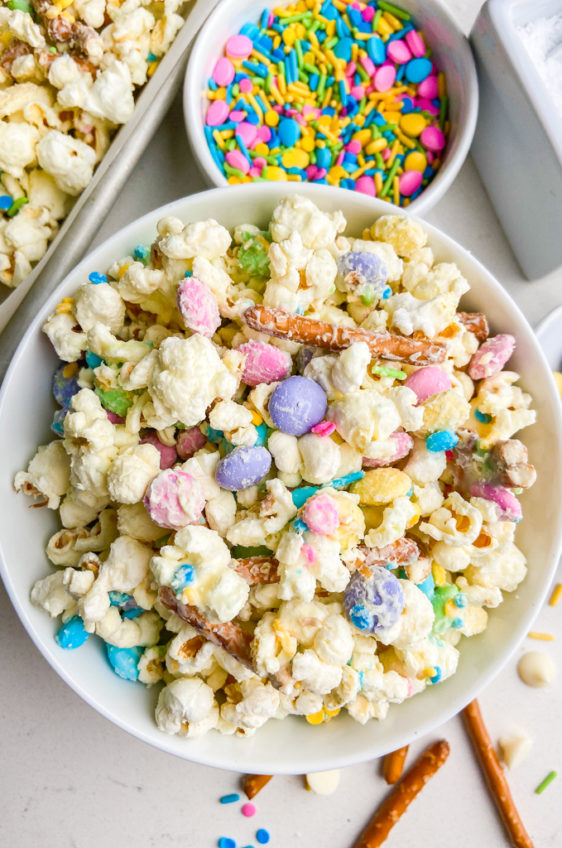 White Chocolate Easter Popcorn Mix