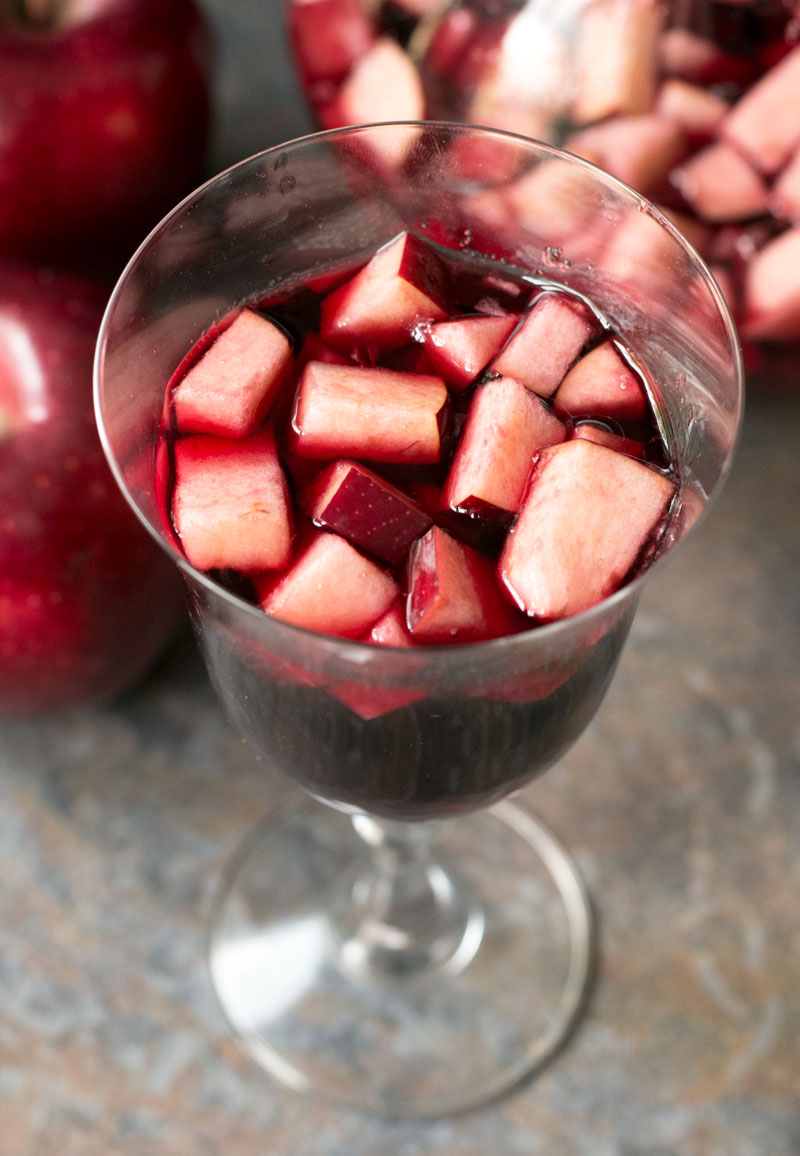 Witches Brew Sangria is a rich and sinful way to celebrate Halloween! The classic red Apple and red wine combination simply can't be beat.