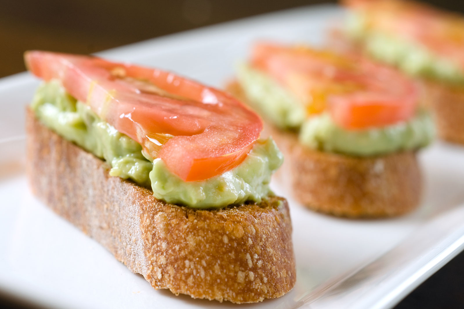 Avocado and Tomato Crostini
