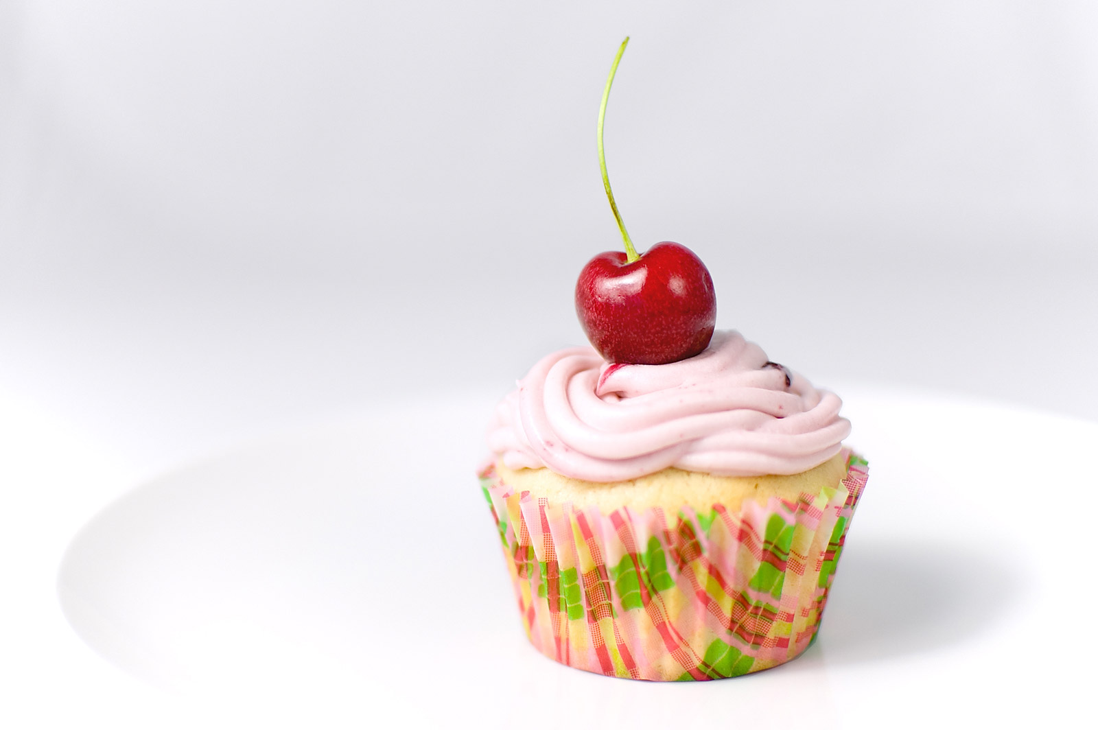 Buttermilk Cupcakes with Cherry Cream Cheese Frosting
