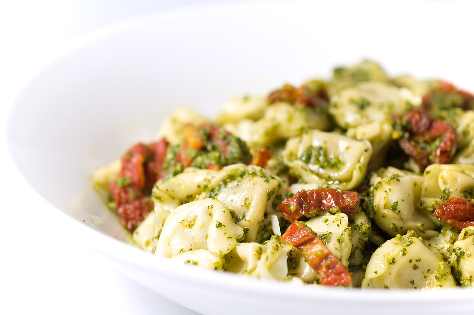 Cheese Tortellini with Pesto and Sun Dried Tomatoes Life's Ambrosia
