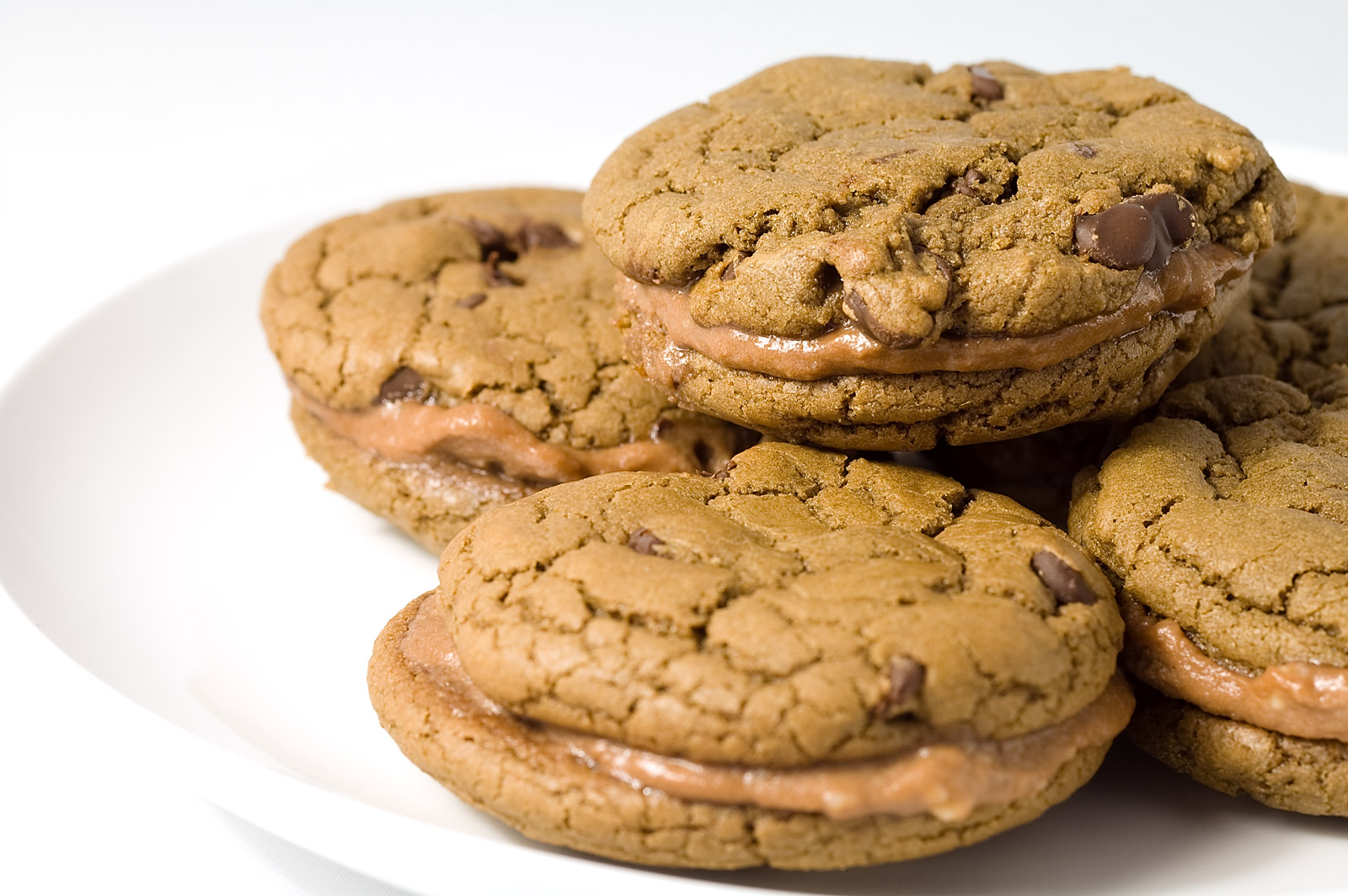 Chocolate Chocolate Chip and Nutella Cream Sandwich Cookies