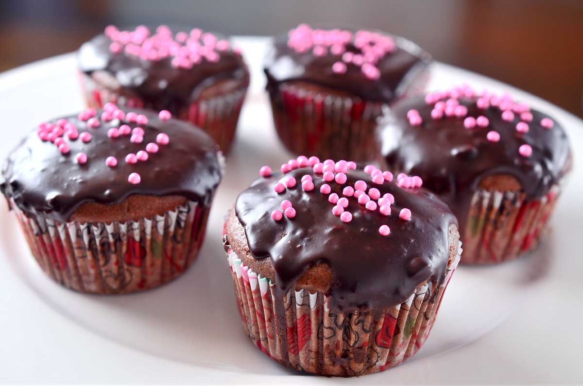 Chocolate Cupcakes with Chocolate Ganache