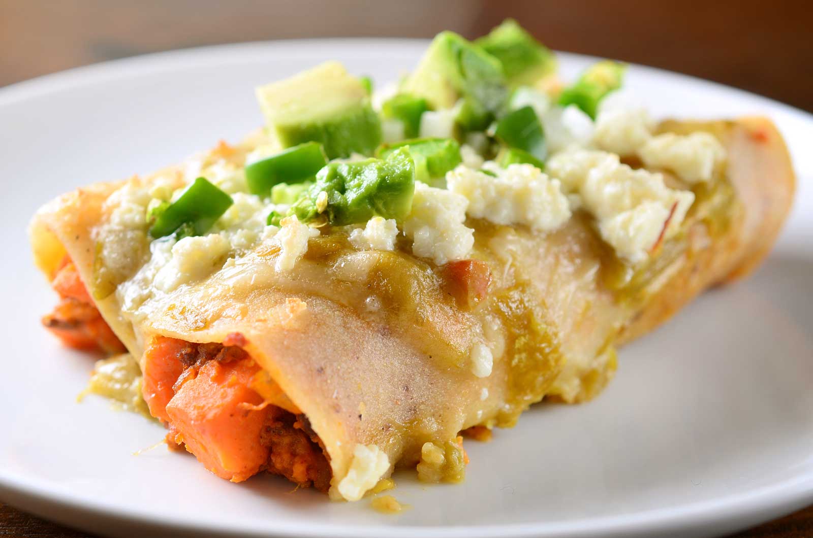 Chorizo and Sweet Potato Enchiladas - Life&amp;#39;s Ambrosia
