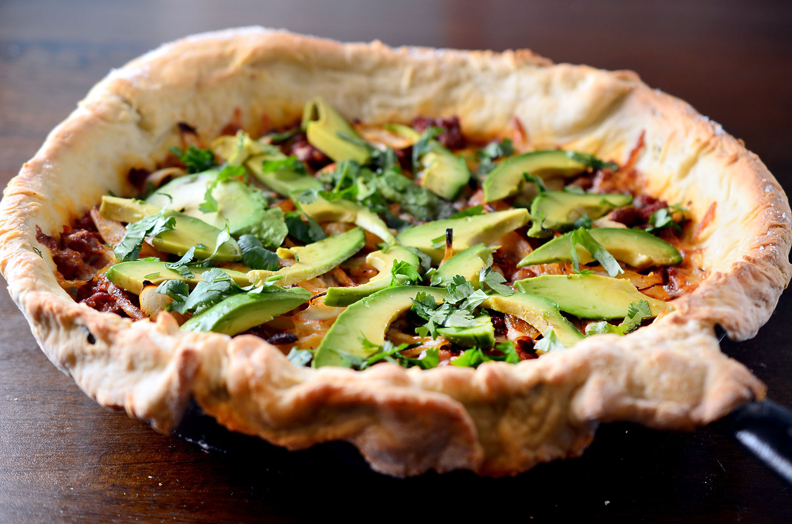 Chorizo Avocado Pizza