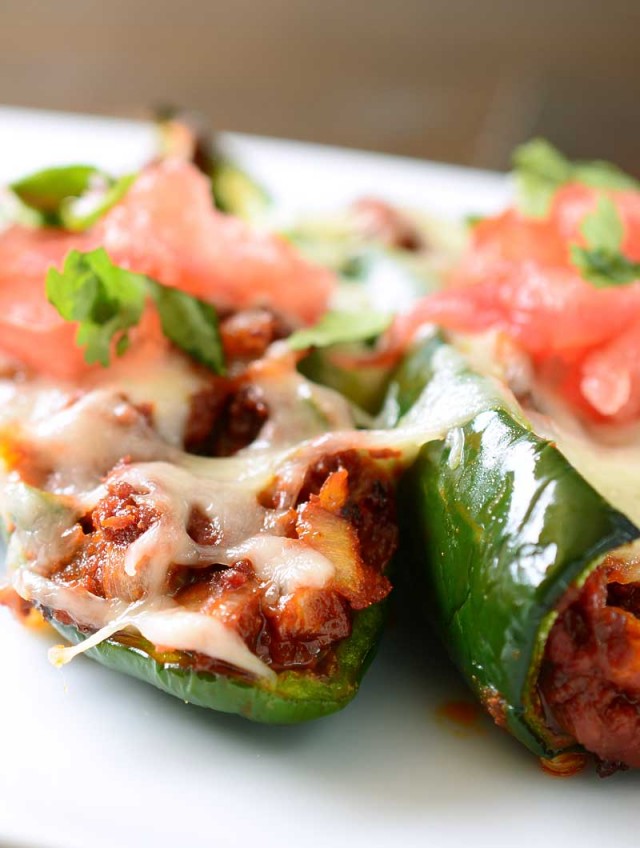 Chorizo Stuffed Poblano Peppers