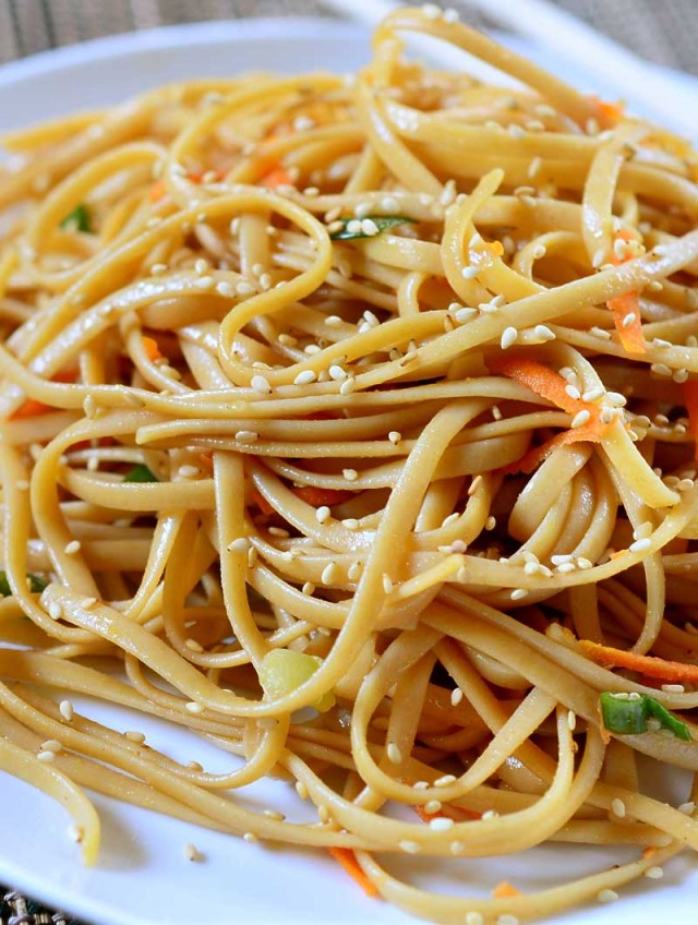 Cold Sesame Noodle Salad Recipe- Life's Ambrosia
